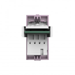 Розетка телефонная RJ-11 кат. 3 Livolo, цвет розовый (механизм)