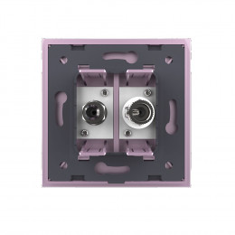 Розетка телевизионная и спутниковая SAT Livolo, 1 пост, цвет розовый