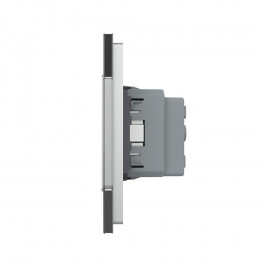 Розетка электрическая тройная 220В LIVOLO серая VL-C7C3EU-15