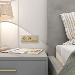 Рамка из металла на 3 поста Аluminium шампань алюминий