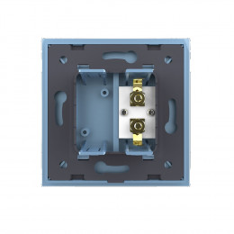 Розетка акустическая SOUND одинарная Livolo, 1 пост, цвет синий