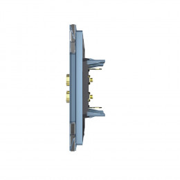 Розетка акустическая SOUND одинарная Livolo, 1 пост, цвет синий