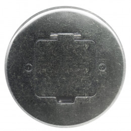 Лючок 2 мод. (1 мод. 45х45 мм.), круглый, оцинкованная сталь, IP44, (с уст. набором) DFB2ZNFA