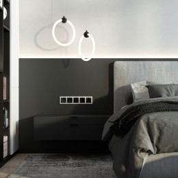 Рамка из поликарбоната на 5 постов Snabb Basic белый