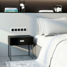 Рамка из поликарбоната на 5 постов Snabb Basic белый