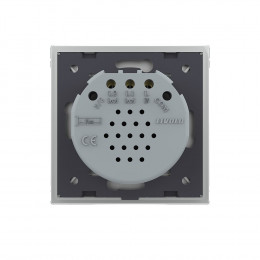 Сенсорный выключатель Livolo Quadro 2 клавиши 1 пост Серый VL-Q702-15