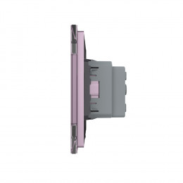 Розетка электрическая 16A Livolo, 1 пост, цвет розовый