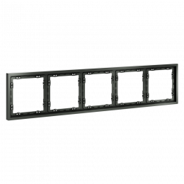 Рамка пластиковая VOLTUM S70 на 5 постов, (титан) VLS100506