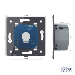 Светорегулятор (диммер) сенсорный радиоуправляемый LIVOLO VL-C701DR (механизм)