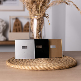 Терморегулятор Terneo S, стеклянная панель, сенсорное управление, внешний датчик температуры, черный TS-C701TM-12GL