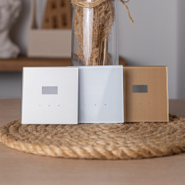 Терморегулятор Terneo S, стеклянная панель, сенсорное управление, внешний датчик температуры, черный TS-C701TM-12GL