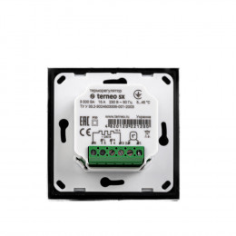 Терморегулятор Terneo S, стеклянная панель, сенсорное управление, внешний датчик температуры, черный TS-C701TM-12GL