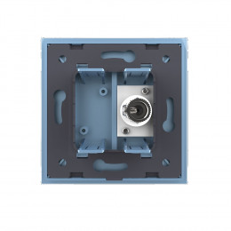 Розетка телевизионная одинарная Livolo, 1 пост, цвет синий