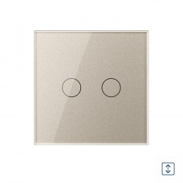 Сенсорный выключатель для штор Livolo сухой контакт, 1 пост, цвет шампань