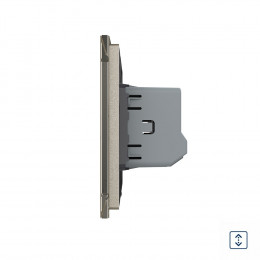 Сенсорный выключатель для штор Livolo сухой контакт, 1 пост, цвет шампань