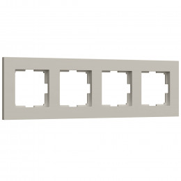 W0042917/ Рамка на 4 поста Slab (дымчатый софт)