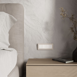 Рамка из поликарбоната на 3 поста Split айвори/белый, soft-touch