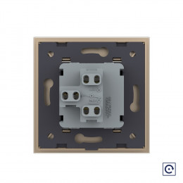 Одноклавишная механическая кнопка Livolo, 1 пост, цвет золотой