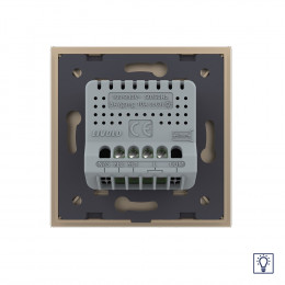 Двухклавишный сенсорный диммер Livolo, 1 пост, цвет золотой