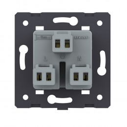 Розетка электрическая универсальная с заземлением защитными шторками 16A Livolo, цвет золотой (механизм) VL-FCT22 16A-2AP