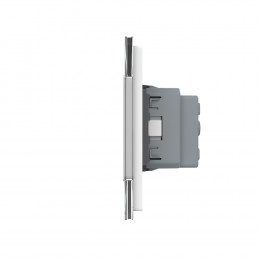 Сенсорный выключатель Livolo 3 клавиши (1-2) с розеткой Livolo, 3 поста, цвет белый