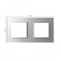 Рамка для розетки двойная Серая