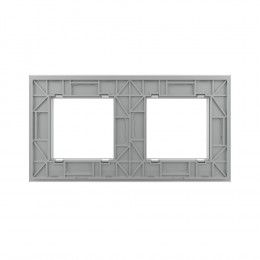 Рамка для розетки двойная Серая