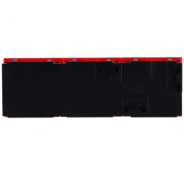 Розетка 3х2К+З нем.ст., 45 гр., с з/ш, крас. (135х45мм), серия (тип) DF6 DF6D3R