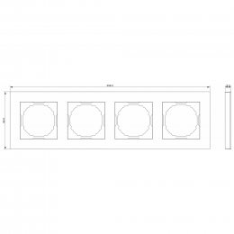Рамка 4-я, матовый кремовый, серия A07 DE21431