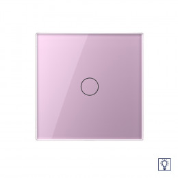 Одноклавишный сенсорный диммер Livolo, 1 пост, цвет розовый