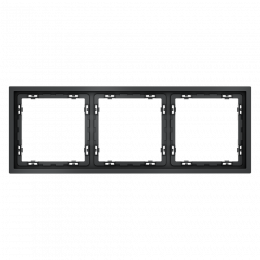 Рамка пластиковая VOLTUM S70 на 3 поста, (графит) VLS100307