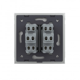 Механический выключатель Livolo 2 клавиши Серый