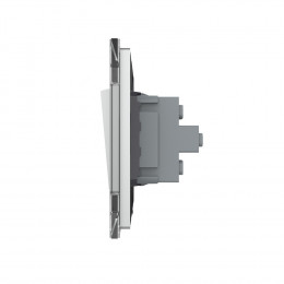 Механический выключатель Livolo 2 клавиши Серый