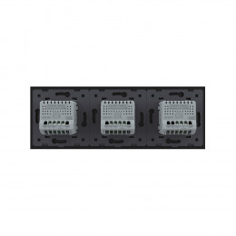 Сенсорный выключатель Livolo 6 клавиш (2+2+2), 3 поста Черный VL-C706-12