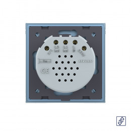 Сенсорный выключатель для жалюзи Livolo 2 клавиши 1 модуль Синий VL-C702W-19