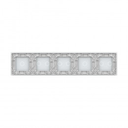 Панель для пяти сенсорных выключателей Livolo, 8 клавиш (2+1+2+2+1), цвет белый, стекло