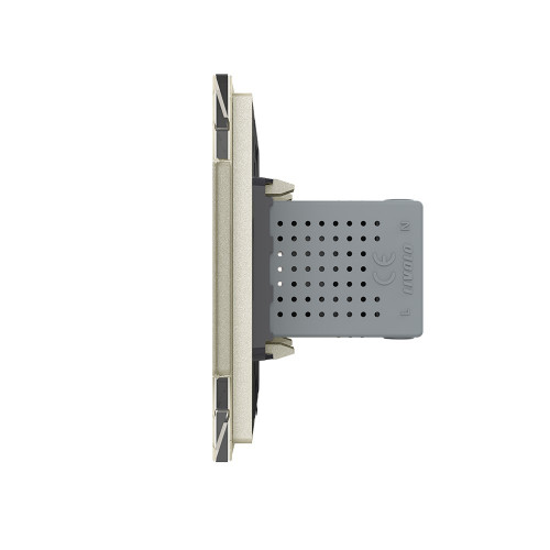 Купить Розетка с двумя USB type-A, блоком питания 5В 2.1А Livolo, 1 пост, цвет жемчужный в rum24.ru фото: 3