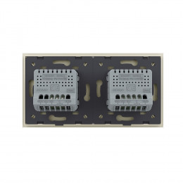 Сенсорный выключатель Livolo 3 клавиши (2-1), 2 поста, цвет жемчужный