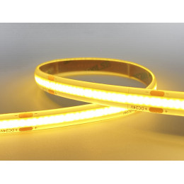 Светодиодная лента COB, 9W/m, 3000K, 1000 Lm/m, DC24V, CRI>95, IP65, уп. 5 м. Donel DN18338WWRA95IP65