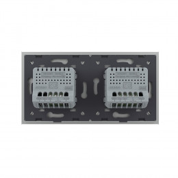 Сенсорный выключатель Livolo 3 клавиши (2-1), 2 поста, цвет серый