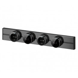 Systeme Electric MultiTrack Антрацит Розетка 2К+З круглая 16А/250В MTK13001B