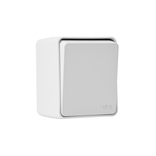 Купить Одноклавишный кнопочный влагозащищенный выключатель 10А IP54 Systeme Electric AtlasDesign Profi54 белый ATN540115 в rum24.ru фото: 1