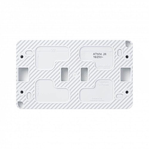 Купить Розетка двойная влагозащищенная AtlasDesign Profi54 Systeme Electric IP54 16А 250B Белый ATN540126 в rum24.ru фото: 3